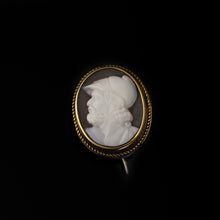 Load image into Gallery viewer, Antique Victorian 15ct Gold Carved Shell Cameo Brooch with "Menelaus" Head Greek Mythology - c.1880
