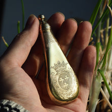 Load image into Gallery viewer, Antique Silver Gilt Scent Flask/Perfume Bottle with Coronet Engraving - c.1690 - Artisan Antiques