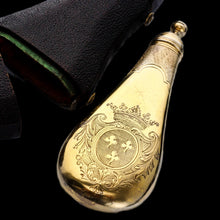 Load image into Gallery viewer, Antique Silver Gilt Scent Flask/Perfume Bottle with Coronet Engraving - c.1690 - Artisan Antiques