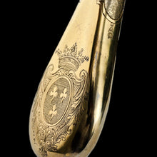 Load image into Gallery viewer, Antique Silver Gilt Scent Flask/Perfume Bottle with Coronet Engraving - c.1690 - Artisan Antiques