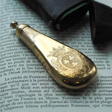 Load image into Gallery viewer, Antique Silver Gilt Scent Flask/Perfume Bottle with Coronet Engraving - c.1690 - Artisan Antiques