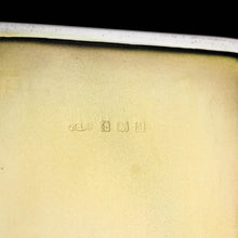 Load image into Gallery viewer, Art Deco Sterling Silver Cigarette Case with Green Enamel Guilloche Sunburst Ray - Joseph Gloster 1936