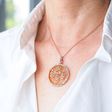 Load image into Gallery viewer, Antique Edwardian Belle Epoque Pearl & Pink Tourmaline Pendant Necklace 9ct Gold - c.1910