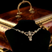 Load image into Gallery viewer, Antique 15ct Gold Peridot & Pearl Lavalier Necklace - Art Nouveau c.1900s