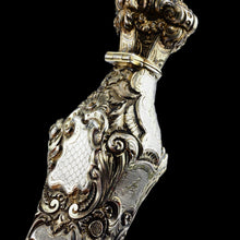 Load image into Gallery viewer, Antique French Parcel-Gilt Silver Scent Bottle/Flask with Ornate Decorations - 19th c.