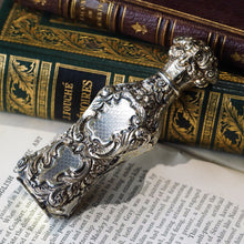 Load image into Gallery viewer, Antique French Parcel-Gilt Silver Scent Bottle/Flask with Ornate Decorations - 19th c.