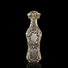 Load image into Gallery viewer, Antique French Parcel-Gilt Silver Scent Bottle/Flask with Ornate Decorations - 19th c.