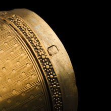 Load image into Gallery viewer, Antique French Solid Silver Gilt Box Cylindrical Etui, Engine Turned Guilloche Design - c.1890