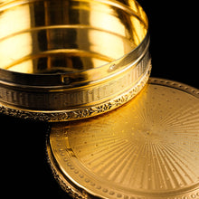 Load image into Gallery viewer, Antique Frenchy Solid Silver Gilt Vermeil Circular Box - c.1900