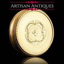 Load image into Gallery viewer, Antique French Large Solid Silver Gilt Circular Snuff Box/Tobacco Box - French 19th c.