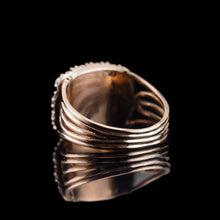 Load image into Gallery viewer, Antique Georgian Blue Enamel & Seed Pearl 14ct Gold Cluster Ring - c.1800