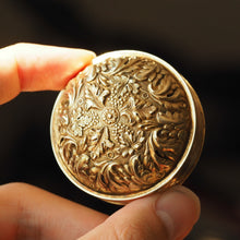 Load image into Gallery viewer, Rare Antique Georgian Spherical/Circular Silver Gilt Snuff Box with Acanthus & Vine Decorations - John Bettridge 1823
