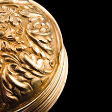 Load image into Gallery viewer, Rare Antique Georgian Spherical/Circular Silver Gilt Snuff Box with Acanthus & Vine Decorations - John Bettridge 1823