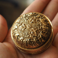 Load image into Gallery viewer, Rare Antique Georgian Spherical/Circular Silver Gilt Snuff Box with Acanthus & Vine Decorations - John Bettridge 1823