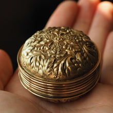 Load image into Gallery viewer, Rare Antique Georgian Spherical/Circular Silver Gilt Snuff Box with Acanthus & Vine Decorations - John Bettridge 1823
