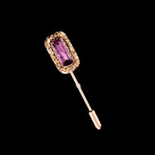 Load image into Gallery viewer, Antique Georgian 15ct Gold Amethyst Stick Pin/Tie Pin/Brooch - c.1810