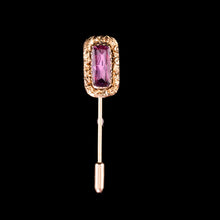 Load image into Gallery viewer, Antique Georgian 15ct Gold Amethyst Stick Pin/Tie Pin/Brooch - c.1810
