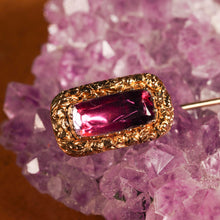 Load image into Gallery viewer, Antique Georgian 15ct Gold Amethyst Stick Pin/Tie Pin/Brooch - c.1810