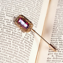 Load image into Gallery viewer, Antique Georgian 15ct Gold Amethyst Stick Pin/Tie Pin/Brooch - c.1810