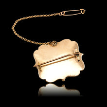 Load image into Gallery viewer, Antique Georgian 14ct Gold Mourning Brooch with Seed Pearls & Black Enamel - c.1800