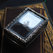 Load image into Gallery viewer, Antique Georgian Solid Silver Large Table Snuff Box Floral Chased Border - Joseph Willmore 1832