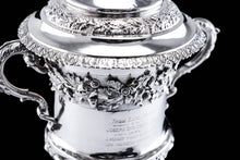 Load image into Gallery viewer, Antique Georgian Solid Silver Cup/Wine Cooler with Lid, Earl Interest - Barnards 1826