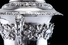 Load image into Gallery viewer, Antique Georgian Solid Silver Cup/Wine Cooler with Lid, Earl Interest - Barnards 1826
