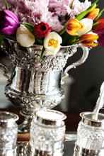 Load image into Gallery viewer, Antique Georgian Solid Silver Cup/Wine Cooler with Lid, Earl Interest - Barnards 1826