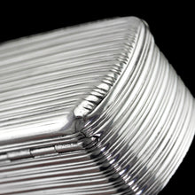 Load image into Gallery viewer, Antique Georgian Solid Silver Snuff Box Oblong Shape with Reeded Lines - Charles Rawlings 1818