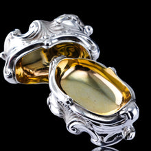 Load image into Gallery viewer, Antique Georgian Solid Silver Salt Cellars Rococo Revival Design - London 1834