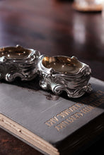 Load image into Gallery viewer, Antique Georgian Solid Silver Salt Cellars Rococo Revival Design - London 1834
