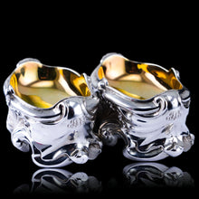 Load image into Gallery viewer, Antique Georgian Solid Silver Salt Cellars Rococo Revival Design - London 1834