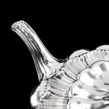 Load image into Gallery viewer, Antique Georgian Solid Silver Teapot 'Melon Shape' Sea Spume and Acanthus - Barnards 1830