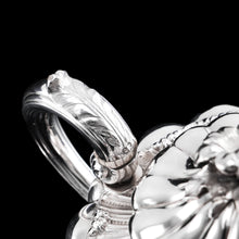Load image into Gallery viewer, Antique Georgian Solid Silver Teapot 'Melon Shape' Sea Spume and Acanthus - Barnards 1830
