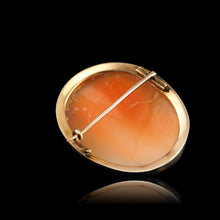 Load image into Gallery viewer, Antique Victorian Cameo Brooch 14ct Gold with Portrait of a Gentleman - c.1890