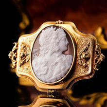 Load image into Gallery viewer, Magnificent Large Antique 18ct Gold Cameo Brooch, Greek Mythological Figures - c.1860