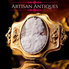 Load image into Gallery viewer, Magnificent Large Antique 18ct Gold Cameo Brooch, Greek Mythological Figures - c.1860