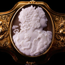 Load image into Gallery viewer, Magnificent Large Antique 18ct Gold Cameo Brooch, Greek Mythological Figures - c.1860