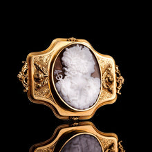 Load image into Gallery viewer, Magnificent Large Antique 18ct Gold Cameo Brooch, Greek Mythological Figures - c.1860