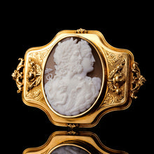Load image into Gallery viewer, Magnificent Large Antique 18ct Gold Cameo Brooch, Greek Mythological Figures - c.1860