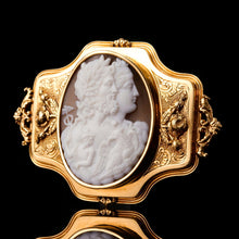 Load image into Gallery viewer, Magnificent Large Antique 18ct Gold Cameo Brooch, Greek Mythological Figures - c.1860
