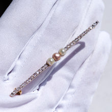 Load image into Gallery viewer, Antique 18ct Gold & Platinum Pink Pearl & Diamond Brooch - c.1920