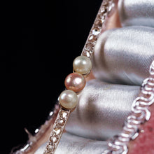 Load image into Gallery viewer, Antique 18ct Gold & Platinum Pink Pearl & Diamond Brooch - c.1920