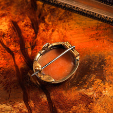 Load image into Gallery viewer, Antique Victorian 15ct Gold Carved Shell Cameo Brooch with "Menelaus" Head Greek Mythology - c.1880