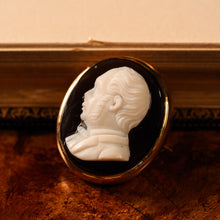 Load image into Gallery viewer, Antique Georgian/Victorian Hardstone Cameo with Engraved Gentleman's Portrait - c.1830-40