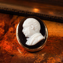 Load image into Gallery viewer, Antique Georgian/Victorian Hardstone Cameo with Engraved Gentleman's Portrait - c.1830-40