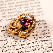 Load image into Gallery viewer, Antique Victorian 18ct Gold Garnet Cabochon Flower Bud Brooch - c.1880