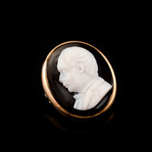 Load image into Gallery viewer, Antique Georgian/Victorian Hardstone Cameo with Engraved Gentleman's Portrait - c.1830-40