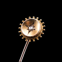 Load image into Gallery viewer, Antique Victorian 14ct Gold Diamond Stick Pin/Tie Pin - c.1890