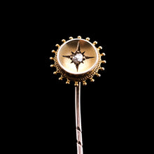 Load image into Gallery viewer, Antique Victorian 14ct Gold Diamond Stick Pin/Tie Pin - c.1890
